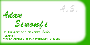 adam simonfi business card